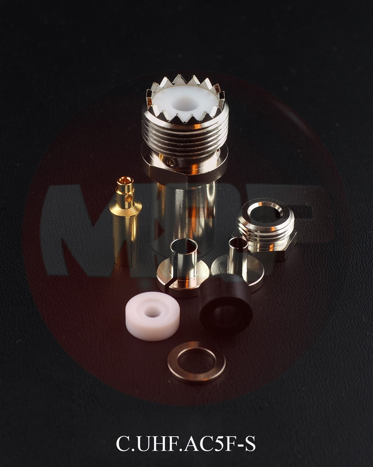 MESSI E PAOLONI CO.UHF.5F-S - Connettore femmina volante UHF (PL) per cavi Ø  5 mm